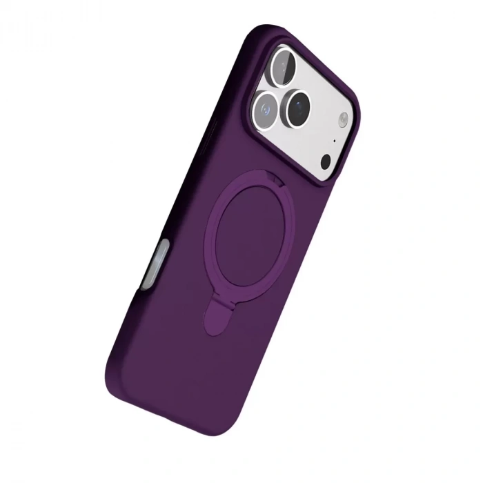 İphone 17 Pro Regal Magsafe Standlı Kapak - Derin Mor