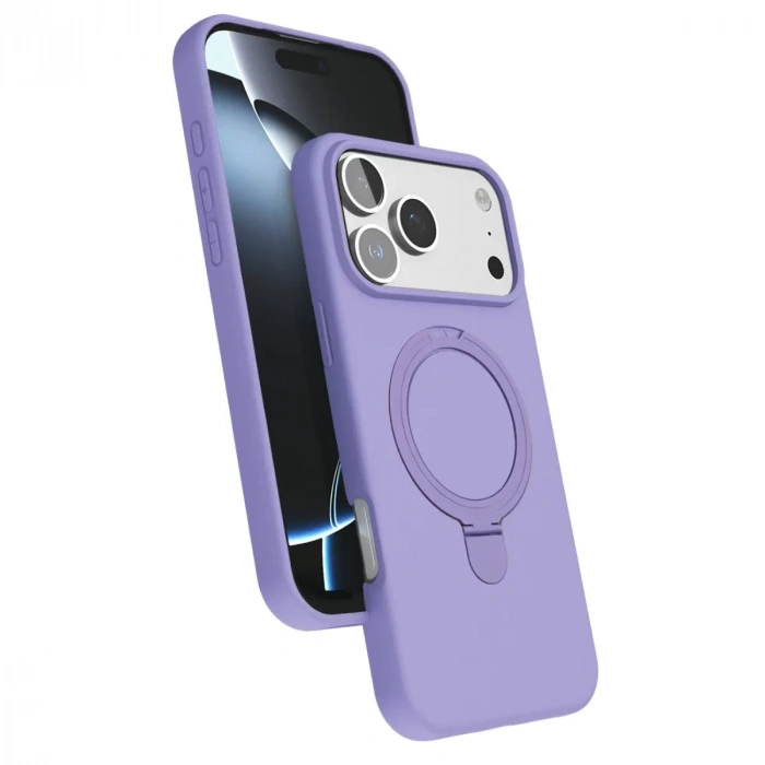 İphone 17 Pro Regal Magsafe Standlı Kapak - Lila
