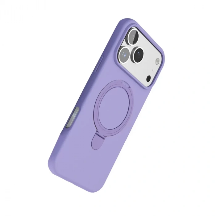 İphone 17 Pro Regal Magsafe Standlı Kapak - Lila