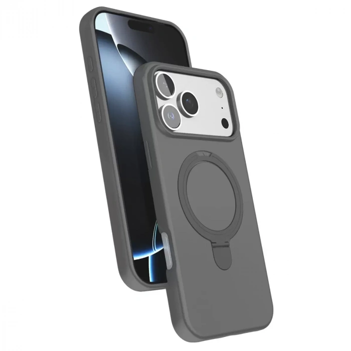 İphone 17 Pro Regal Magsafe Standlı Kapak - Titan Gri