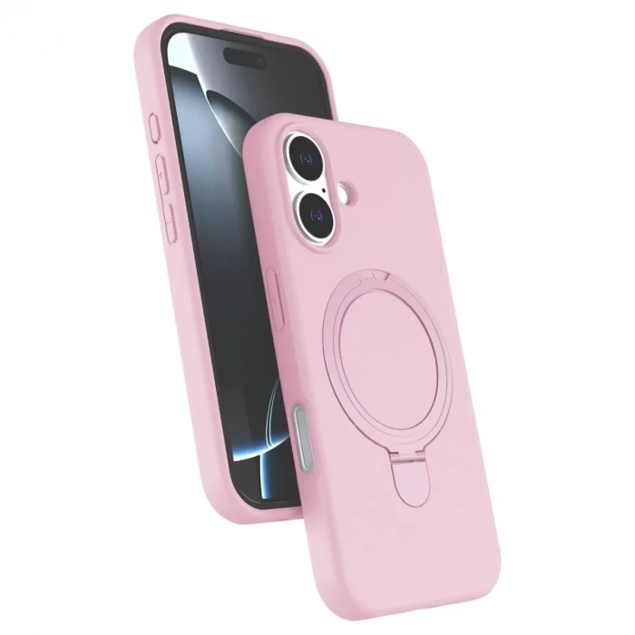 İphone 17 Regal Magsafe Standlı Kapak - Açık Pembe