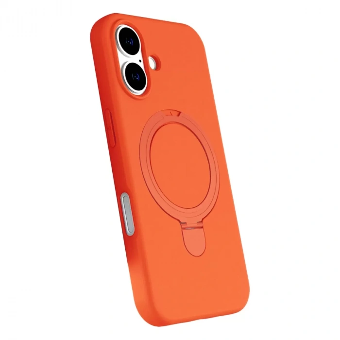 İphone 17 Regal Magsafe Standlı Kapak - Turuncu