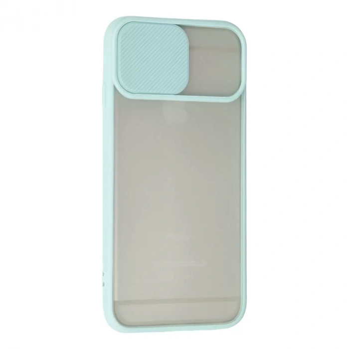 İphone 6 Kılıf Palm Buzlu Kamera Sürgülü Silikon - Turkuaz