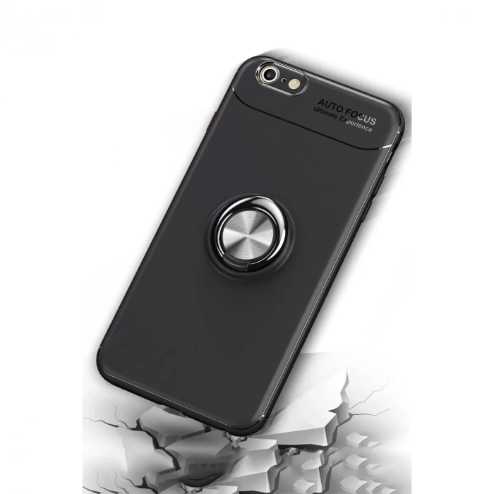 İphone 6 Kılıf Range Yüzüklü Silikon - Kırmızı