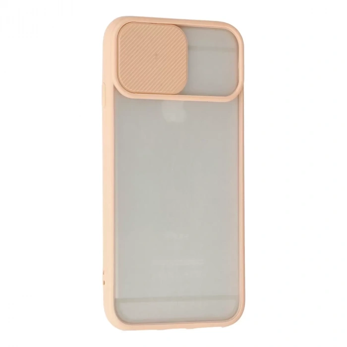 İphone 6 Plus Kılıf Palm Buzlu Kamera Sürgülü Silikon - Pembe
