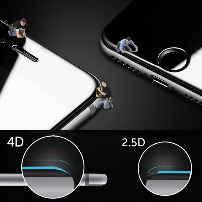 İPhone 6S Plus 4D Kavisli Full Cam Kırılmaz Koruyucu İPhone 6 plus-(5775)