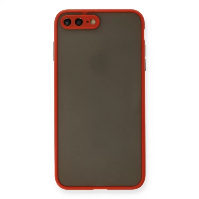 İphone 7 Plus Kılıf Montreal Silikon Kapak - Kırmızı