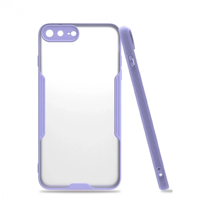İphone 7 Plus Kılıf Platin Silikon - Lila