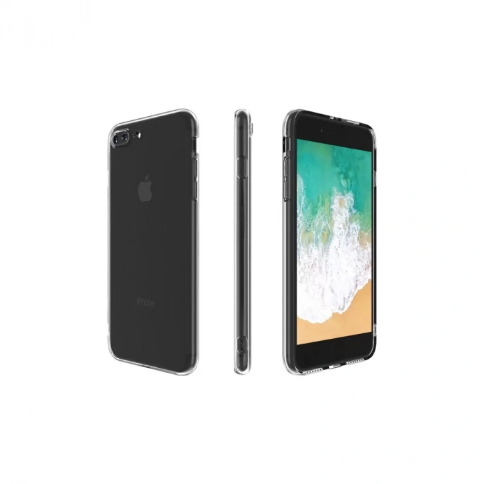 İphone 8 Plus Kılıf Deluxe 2mm Şeffaf Silikon