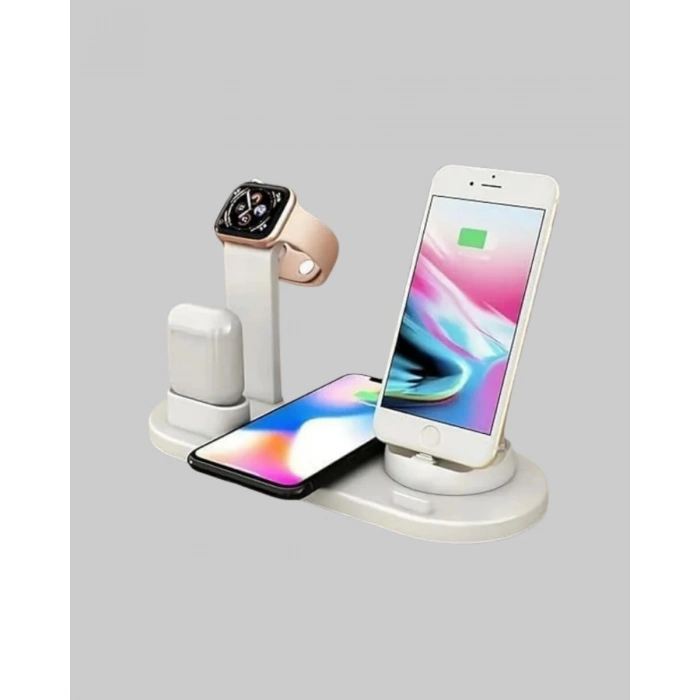 iPhone AirPods ve Akıllı Saat Uyumlu Çoklu Şarj Cihazı