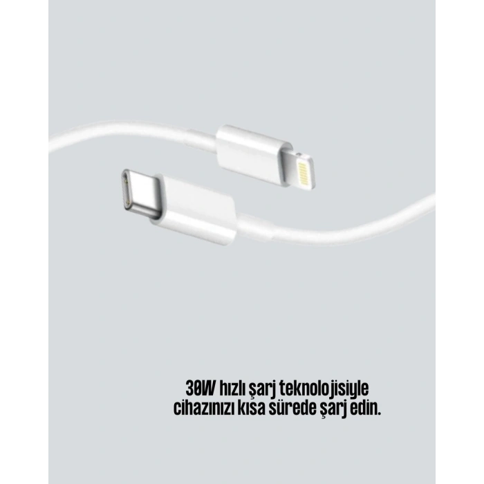 iPhone iPad Airpods Uyumlu 30W Type-C to Lightning Kablo