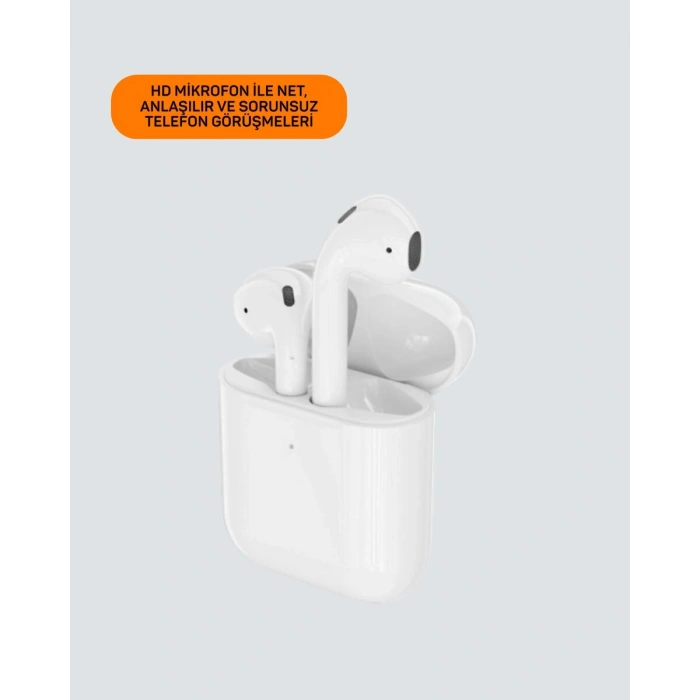 iPhone Pro ve Pro Max Uyumlu TWS Bluetooth Kulaklık Gürültü Engelleyici