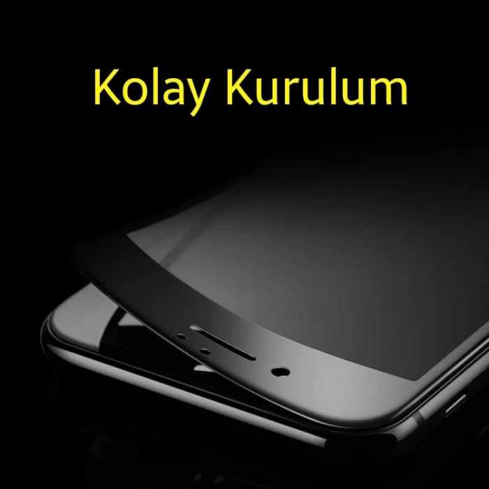 iPhone SE3-SE2 İPhone 8-7 3D Full Privacy Gizlilik Kırılmaz Cam Ekran Koruyucu-(5775)