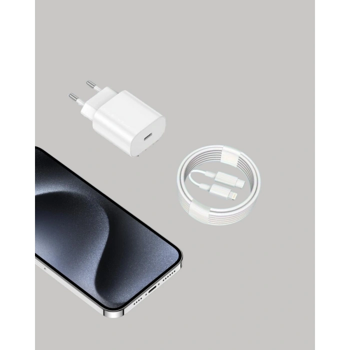 iPhone ve iPad Uyumlu 20W Güvenli USB-C Hızlı Şarj Adaptörü