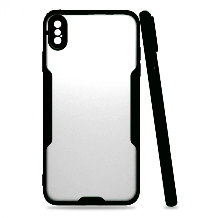 İphone Xs Max Kılıf Platin Silikon - Siyah