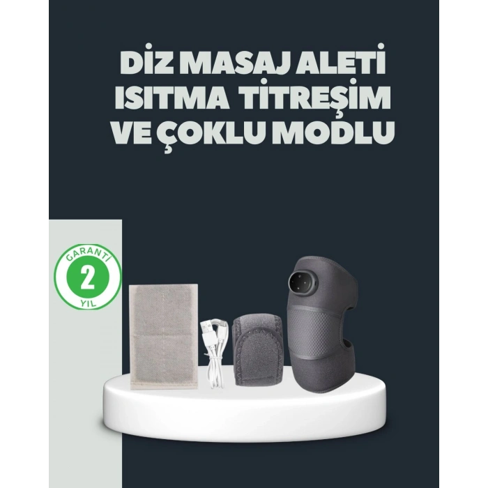 Isıtmalı Titreşimli Diz Masaj Cihazı 3D Rezonans Teknolojili