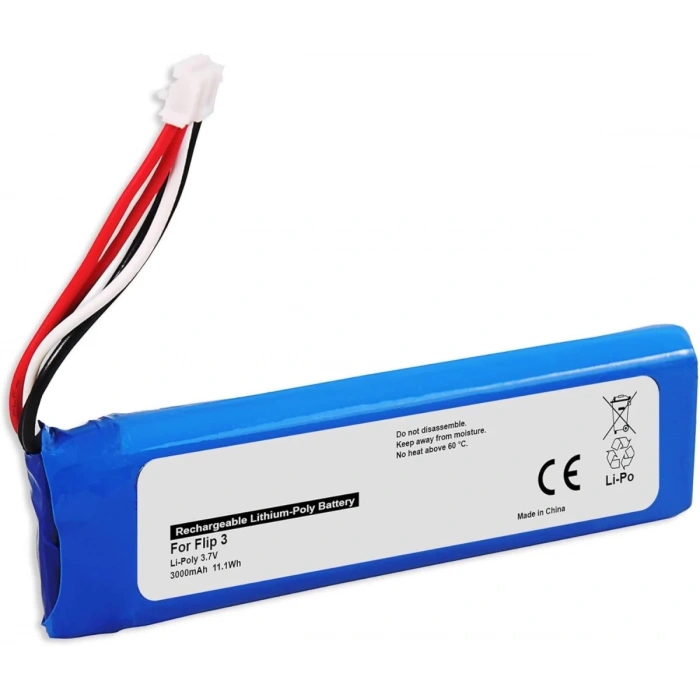 JBL Flip 3 uyumlu 3.7v 3000 mah Soketli Batarya