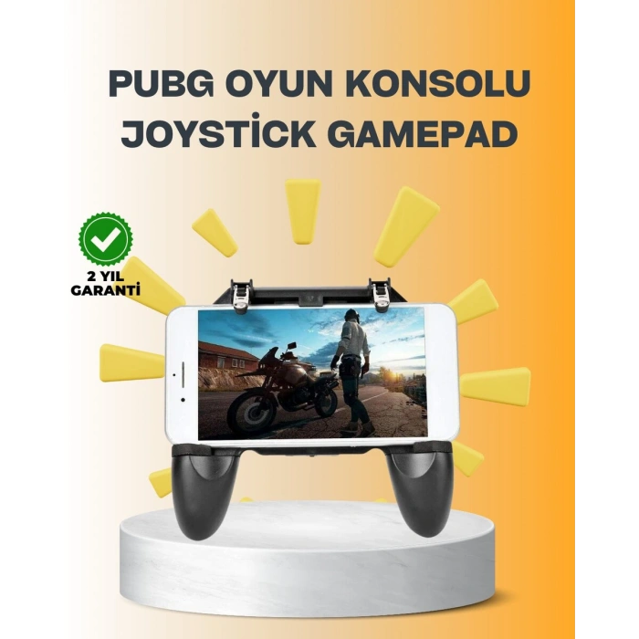 Joystick ve Parmak Tetikleyicili Mobil Oyun Gamepad Tutucu