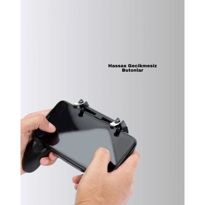 Joystick ve Parmak Tetikleyicili Mobil Oyun Gamepad Tutucu