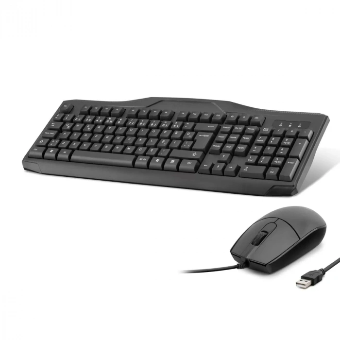 Kablolu Klavye Mouse Set Q Siyah OAK930