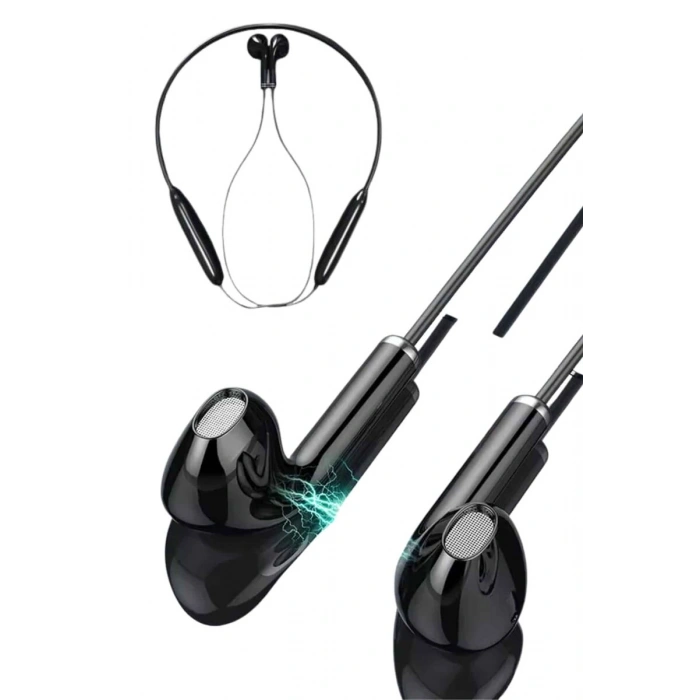 Kablolu Kulak İçi Bluetooth Kulaklık 100 Saat ANC Özellikli Boyun Bantlı
