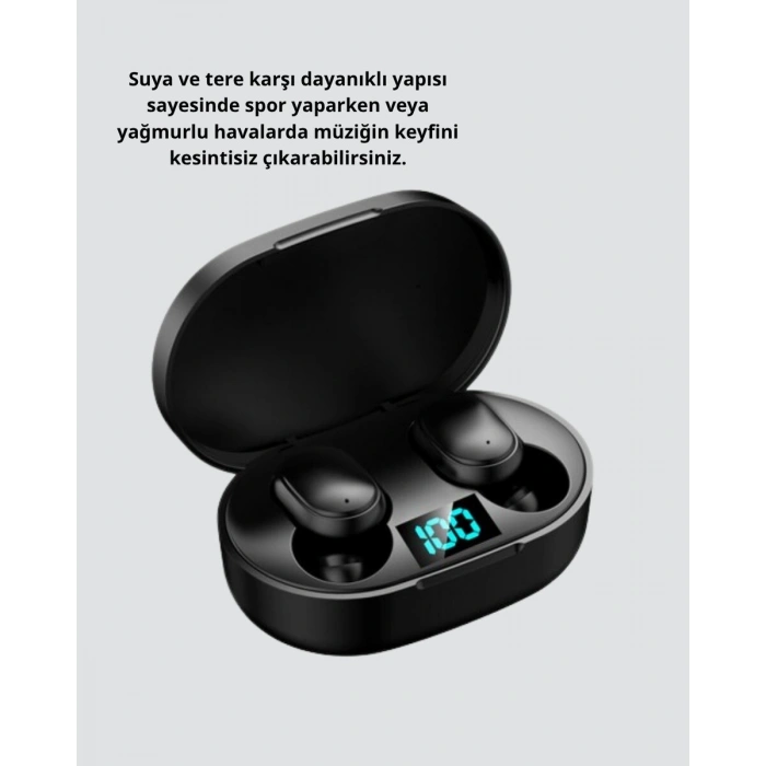 Kablosuz Bluetooth Kulaklık – Gürültü Önleyici Suya Dayanıklı Mikrofonlu Uzun Pil Ömürlü
