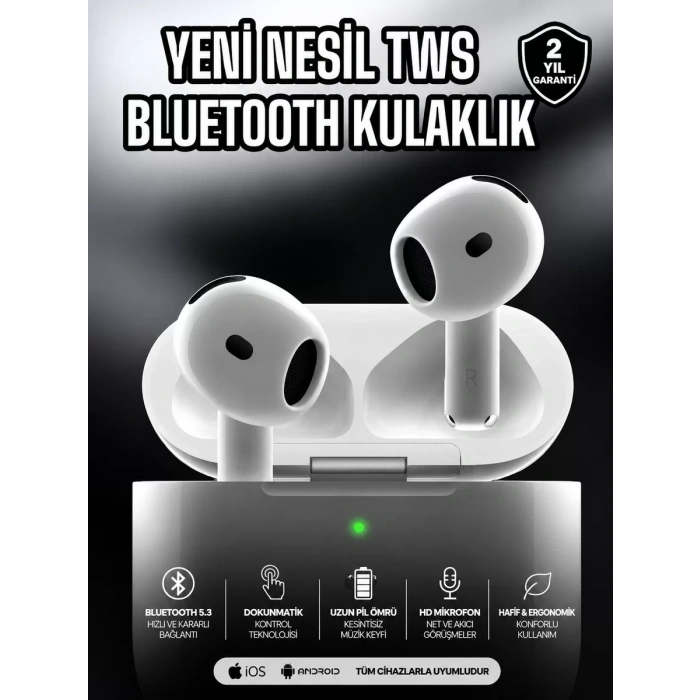 Kablosuz Bluetooth Kulaklık TWS ANC Özelliği Yüksek Ses Kaliteli