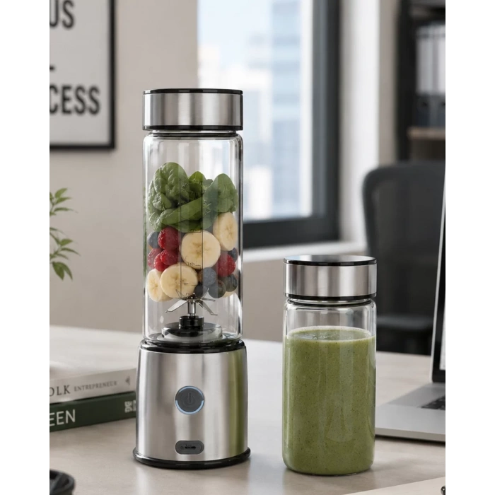 Kablosuz Cam Blender Yüksek Güçlü Smoothie Meyve Sebze Blenderı