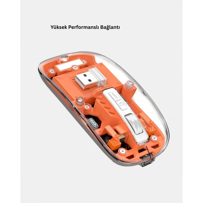 Kablosuz Çift Modlu Mouse – Bluetooth 5.0 + 2.4GHz