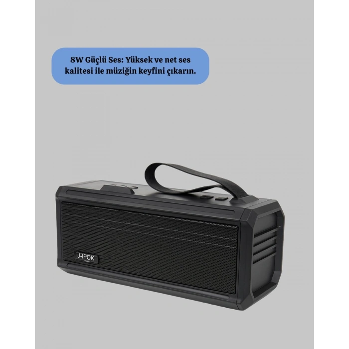 Kablosuz J-IPOX P520 Bluetooth Hoparlör Uzun Pil Ömrü ve Mikrofon