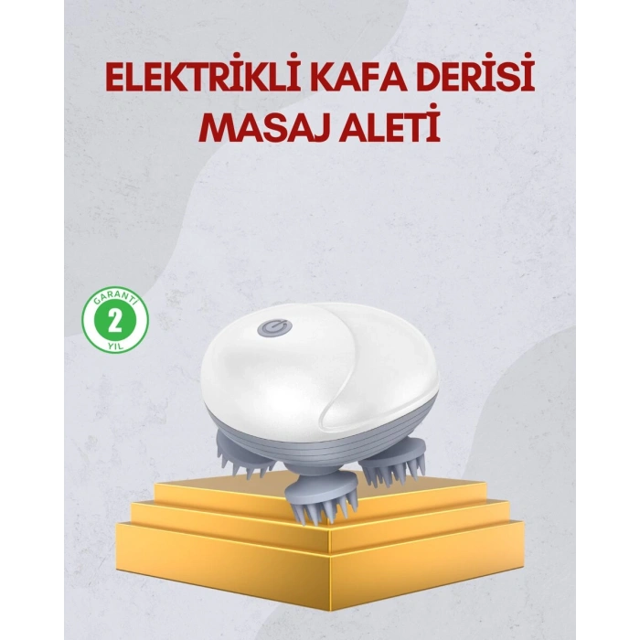 Kablosuz Kafa ve Vücut Masaj Aleti Taşınabilir Tasarım