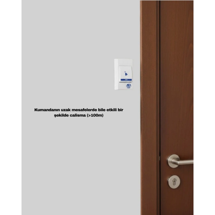 Kablosuz Kapı Zili Kolay Kurulumlu Modern Kullanım