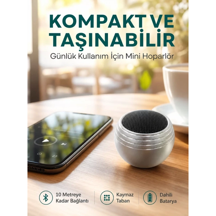 Kablosuz Mini Hoparlör Şarjlı TWS Destekli Kompakt Ses Sistemi Yeni Nesil