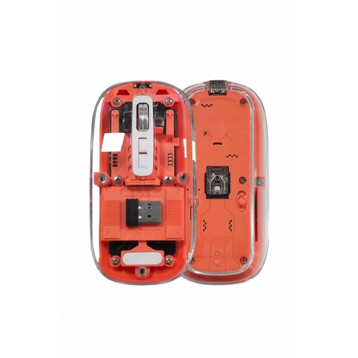 Kablosuz Mouse Fare Şarjlı Bluetooth Wireless Çift Modlu Sessiz