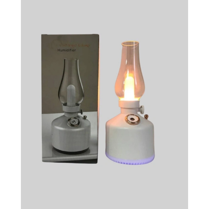 Kablosuz Retro Buhar Makinesi Gaz Lambası Tasarım Ledli Difüzör