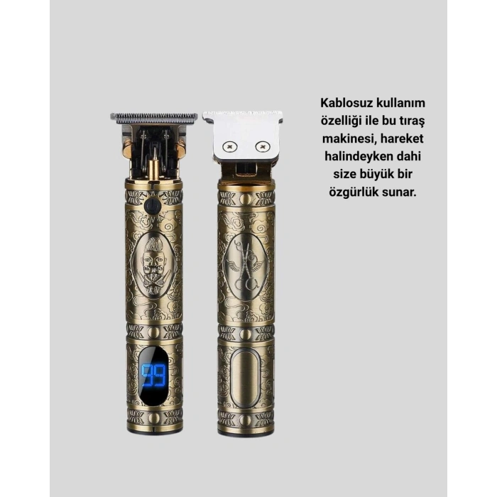 Kablosuz Şarjlı Profesyonel Tıraş Makinesi – 1800 mAh Lityum Pil