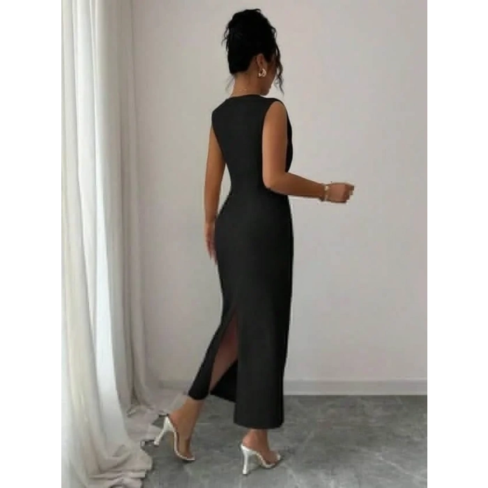 Kadın Kısa Kollu Hakim Yakalı çiçek Aksesuar Detaylı Kısa Ithal Krep Elbise