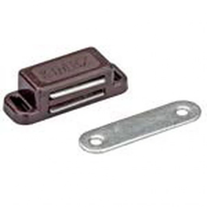 Kahve 50 Adet Mıknatıslı Çıtçıt İthal 45x17 mm - Sandık, Kutu, Mobilya ve Dolap Kapağı Manyetik Tutucu