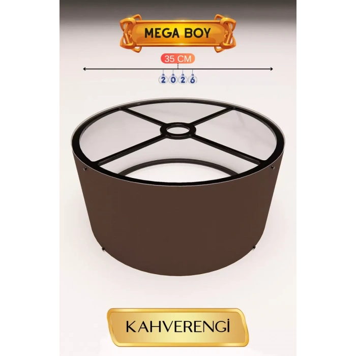 Kahverengi Lambader Başlığı 35 CM Mega Boy