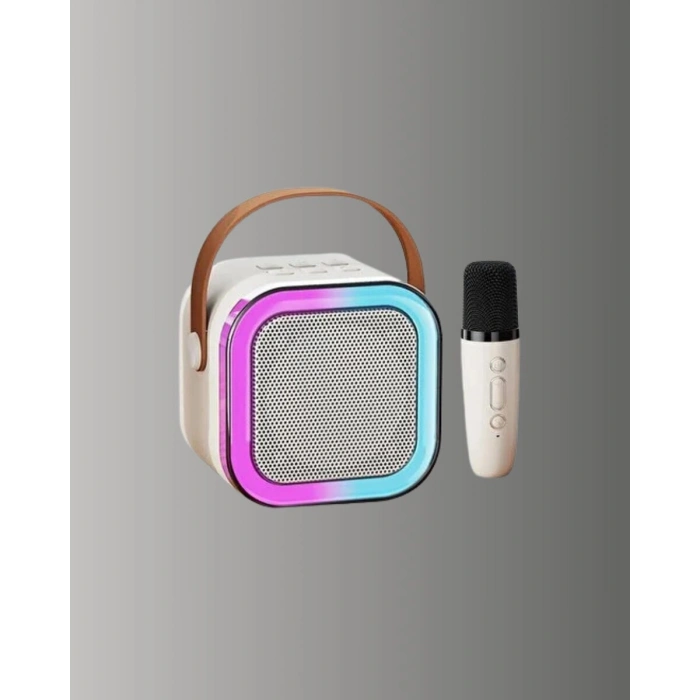 Karaoke Mikrofon Hoparlör Seti Bluetooth Kablosuz Taşınabilir