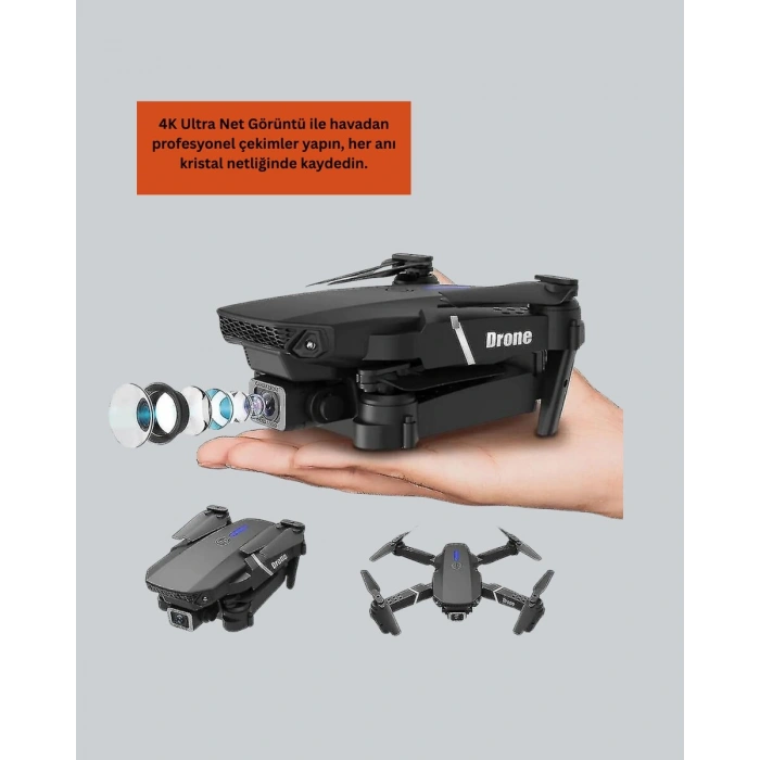 Katlanabilir 4K Kamera Drone Uzaktan Kumandalı Profesyonel Drone