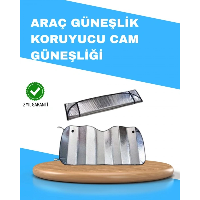 Katlanabilir Alüminyum Araç Güneşliği – UV Koruma ve Klima Tasarrufu Bir Arada
