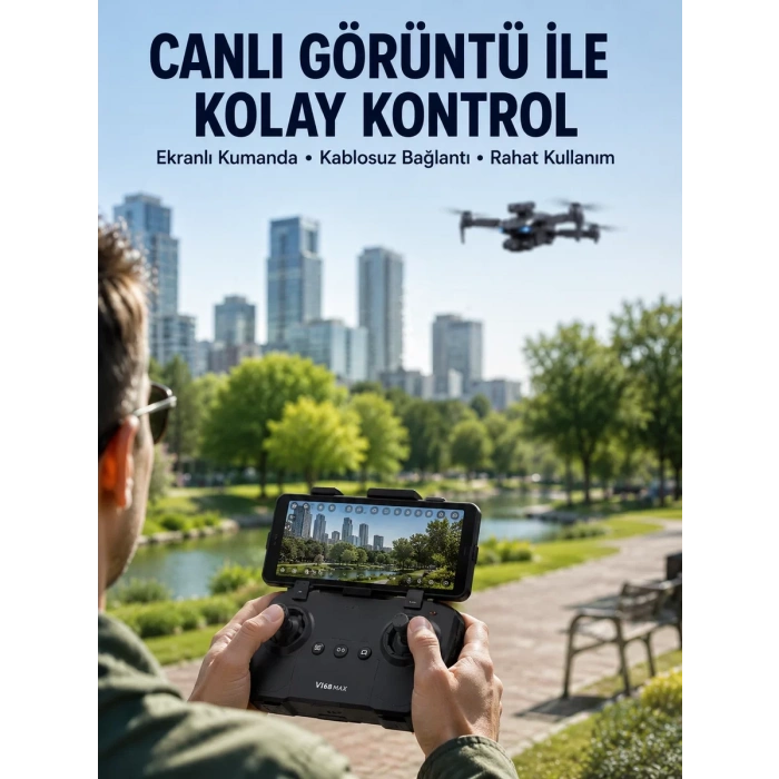 Katlanabilir Çift Kameralı Drone ile Havadan Fotoğraf ve Video Çekimi