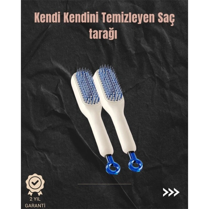 Kendini Temizleyen Hava Yastıklı Saç Tarağı – Düğümsüz Tarama