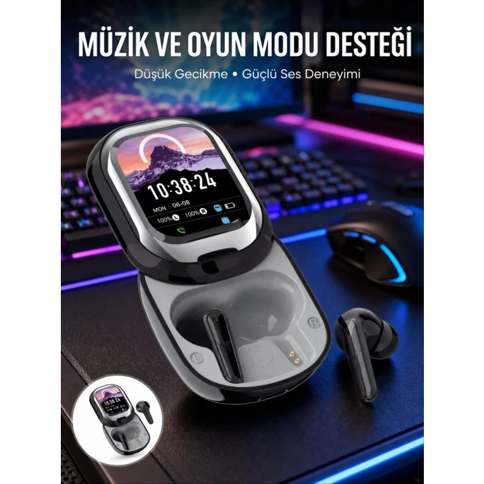 Kişiselleştirilebilir LED Ekranlı Bluetooth Kulaklık – Oyun & Müzik Modlu