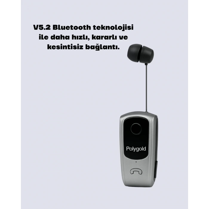 Klipsli Tasarımlı Bluetooth Kulaklık Uzun Pil Ömrü