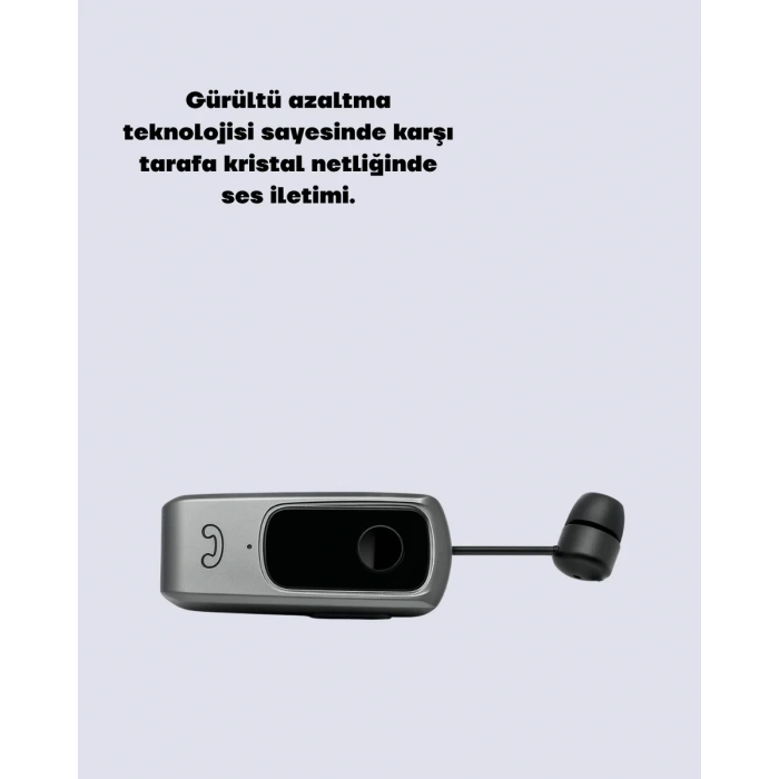 Klipsli Tasarımlı Bluetooth Kulaklık Uzun Pil Ömrü
