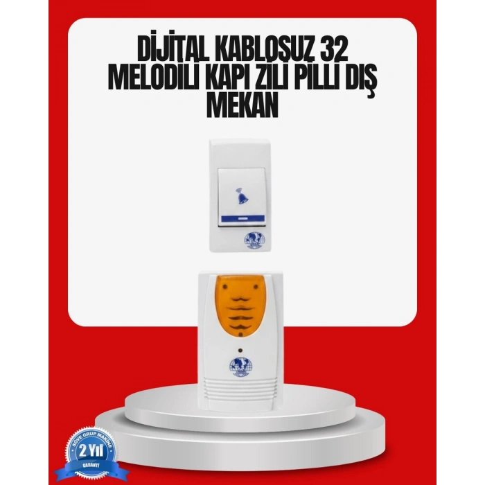 Kolay Kullanımlı Kablosuz Kapı Zili Şık ve Sade Tasarım