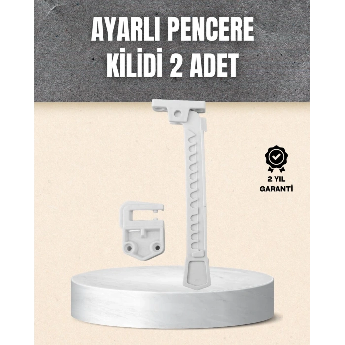 Kolay Montajlı Pencere Açılma Sınırlayıcı 2’li Set