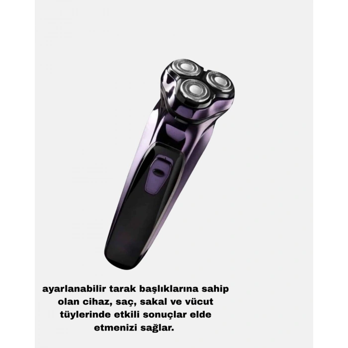 Kompakt Şarjlı Saç Sakal Tıraş Makinesi Kuru Kullanım Özellikli